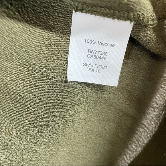 Madewell Novella Lace-up Olive Green Women's shift dress medium - Picture 6 of 7